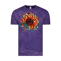 Cloud Purple American Flag sunflower 4th of july Vintage Tee - FaDigitalArtStudio