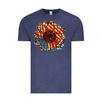 Vintage Denim American Flag sunflower 4th of july Vintage Tee - FaDigitalArtStudio