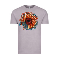 Vintage Zinc American Flag sunflower 4th of july Vintage Tee - FaDigitalArtStudio