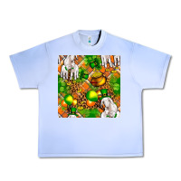 Grape Ice St. Patrick's Goat Family With Balloons Seamless Urban Heavy Tee - FaDigitalArtStudio