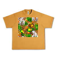 Peanut Butter St. Patrick's Goat Family With Balloons Seamless Urban Heavy Tee - FaDigitalArtStudio