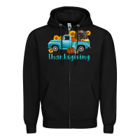 Black thanksgiving truck turkey Zipper Hoodie - AdoDesignShop