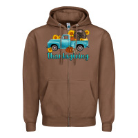 Chestnut thanksgiving truck turkey Zipper Hoodie - AdoDesignShop