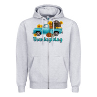Heather Grey thanksgiving truck turkey Zipper Hoodie - AdoDesignShop