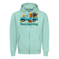 Seafoam thanksgiving truck turkey Zipper Hoodie - AdoDesignShop