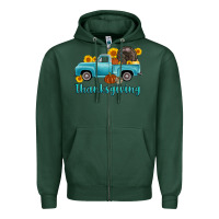Sports Green thanksgiving truck turkey Zipper Hoodie - AdoDesignShop