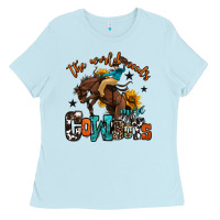 Baby Blue the world needs more cowboys Ladies Tee - OliviaCreatesArt
