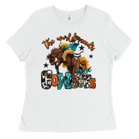 White the world needs more cowboys Ladies Tee - OliviaCreatesArt