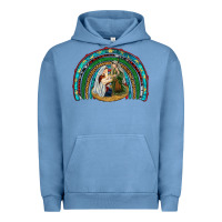 Pigment Pebble Blue holy family rainbow Urban Hoodie - RanaPortraitStore