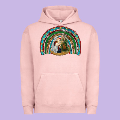 Holy Family Rainbow Urban Hoodie Designed By Ranaportraitstore