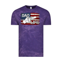 Cloud Purple Dad Life with American Flag Vintage Tee - Jasminsmagicworld