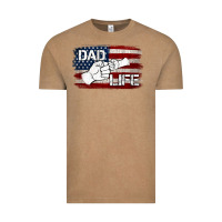 Vintage Coffee Dad Life with American Flag Vintage Tee - Jasminsmagicworld