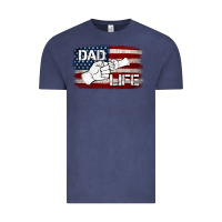 Vintage Denim Dad Life with American Flag Vintage Tee - Jasminsmagicworld