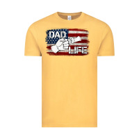 Vintage Mustard Dad Life with American Flag Vintage Tee - Jasminsmagicworld