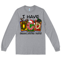 Heather Grey I Have Obsessive Christmas Disorder Long Sleeve Tee - FaDigitalArtStudio