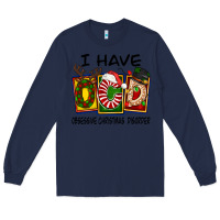 Navy I Have Obsessive Christmas Disorder Long Sleeve Tee - FaDigitalArtStudio
