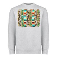 Heather Grey western brushstroke Heavyweight Sweatshirt - AdoDesignShop