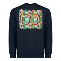 Navy western brushstroke Heavyweight Sweatshirt - AdoDesignShop