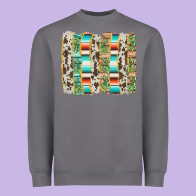 Western Brushstroke Heavyweight Sweatshirt Designed By Adodesignshop