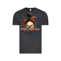 Vintage Black american babe messy bun Vintage Tee - FaDigitalArtStudio