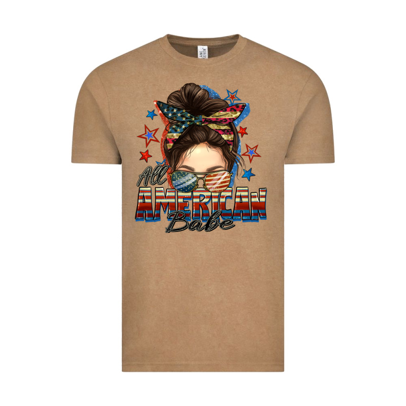 American Babe Messy Bun Vintage Tee by FaDigitalArtStudio | Teevron