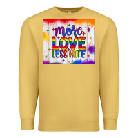 Antique Gold more love less hate tumbler Premium Sweatshirt - JahusDesignShop
