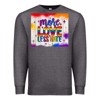 Charcoal Heather more love less hate tumbler Premium Sweatshirt - JahusDesignShop