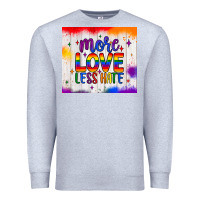 Heather Grey more love less hate tumbler Premium Sweatshirt - JahusDesignShop