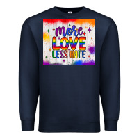 Navy more love less hate tumbler Premium Sweatshirt - JahusDesignShop