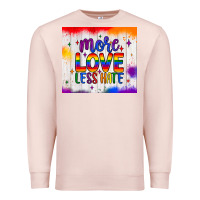 Pale Pink more love less hate tumbler Premium Sweatshirt - JahusDesignShop