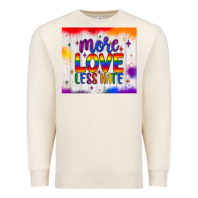 More Love Less Hate Tumbler Premium Sweatshirt by JahusDesignShop | Teevron