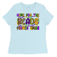 Baby Blue here for the beads mardi gras Ladies Tee - OliviaCreatesArt