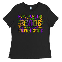 Black here for the beads mardi gras Ladies Tee - OliviaCreatesArt
