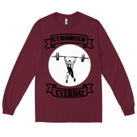 Burgundy stronger everday Long Sleeve Tee - Bettercallsaul