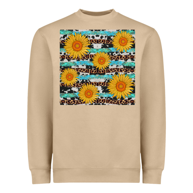 Sunflower Western Seamless Revize Heavyweight Sweatshirt by AdoDesignShop | Teevron