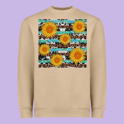 Sunflower Western Seamless Revize Heavyweight Sweatshirt Designed By Adodesignshop