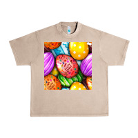 French Oak Happy Easter Eggs Seamless Pattern Urban Heavy Tee - BundleAndBundleShop