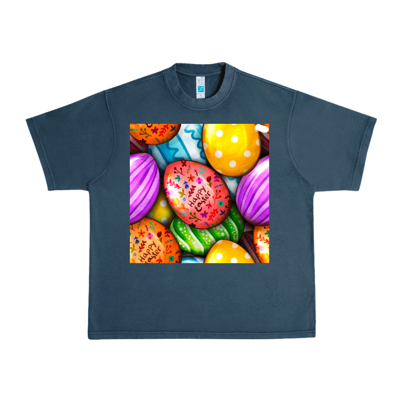 Happy Easter Eggs Seamless Pattern Urban Heavy Tee by BundleAndBundleShop | Teevron
