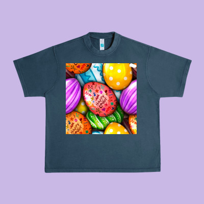 Happy Easter Eggs Seamless Pattern Urban Heavy Tee Designed By Bundleandbundleshop