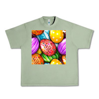 Oil Green Happy Easter Eggs Seamless Pattern Urban Heavy Tee - BundleAndBundleShop
