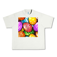 Pistachio Happy Easter Eggs Seamless Pattern Urban Heavy Tee - BundleAndBundleShop
