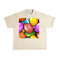 Sandshell Happy Easter Eggs Seamless Pattern Urban Heavy Tee - BundleAndBundleShop