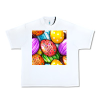 White Happy Easter Eggs Seamless Pattern Urban Heavy Tee - BundleAndBundleShop