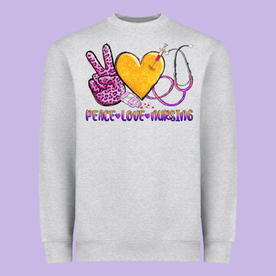 Peace Love Nursing Heavyweight Sweatshirt Designed By Adodesignshop