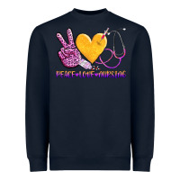 Navy peace love nursing Heavyweight Sweatshirt - AdoDesignShop