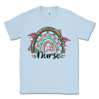 Dusty Blue nurse rainbow Classic Tee - CowGirlArtShop