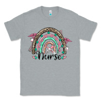 Heather Grey nurse rainbow Classic Tee - CowGirlArtShop
