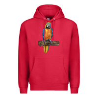 Cardinal blue throated macaw Premium Hoodie - LillyAllenDesigns