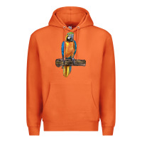 Carrot blue throated macaw Premium Hoodie - LillyAllenDesigns