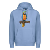 Colony Blue blue throated macaw Premium Hoodie - LillyAllenDesigns